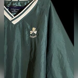 Ultra Club Men’s Wind top Ireland Shamrock embroidered Size 3 XL Ireland Top